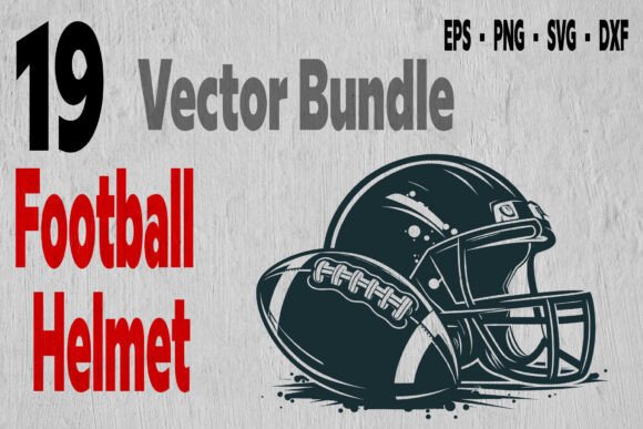 19 Football Helmet Graphics Bundle for Crafts & Content Publishing