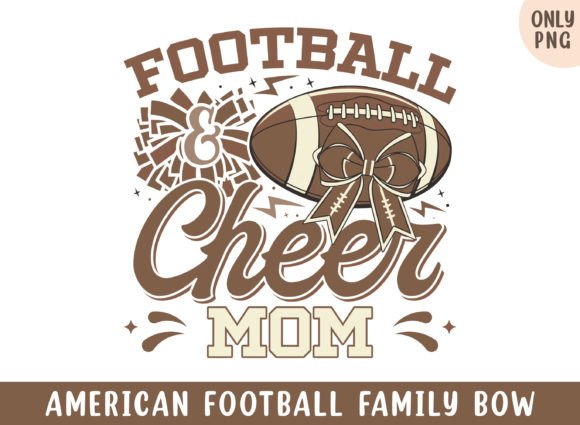 American Football Cheer Mom Bow PNG: A Versatile Graphic for Crafts & Content Publishing