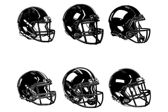 American Football Helmet Silhouette: Graphics for Crafts