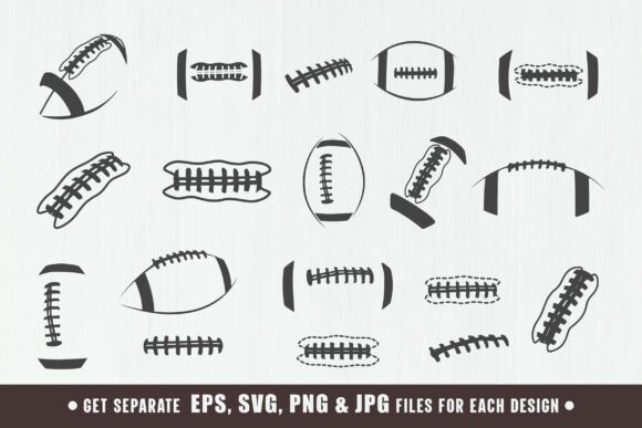 American Football Laces SVG Bundle V02 – Graphics for Real Crafters & Handmade Sellers