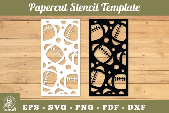 American Football Papercut Stencil: A Crafts-Inspired Graphic Design Asset for Bold Visuals