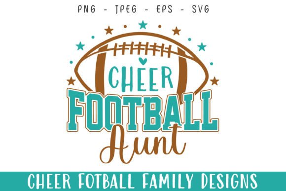 Cheer Football Player Aunt Love SVG for Crafts & Graphics