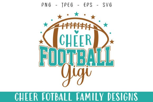 Cheer Football Player Gigi Love SVG for Crafts & Graphics