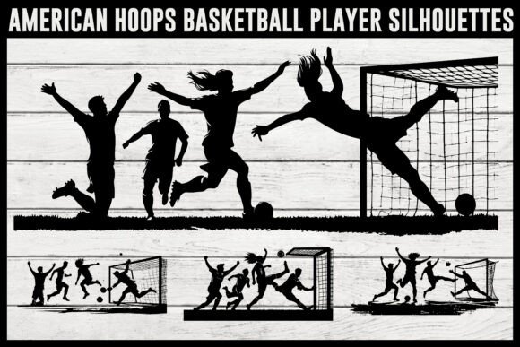 Dynamic Soccer Silhouettes for Crafts & Digital Design Projects