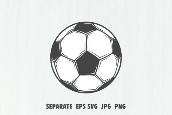 Football Ball SVG & Silhouette Graphics for Crafts and Digital Publishing