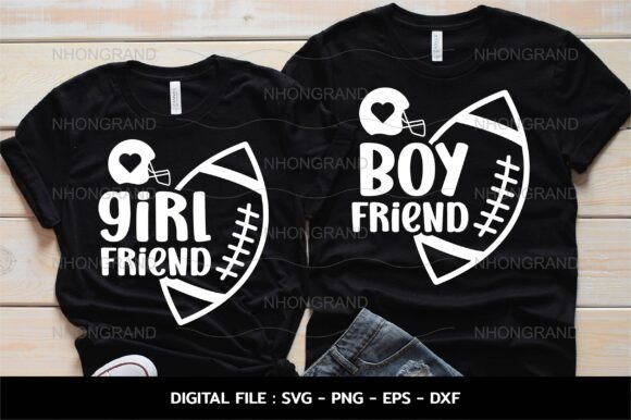 Football Boyfriend Football Girlfriend Graphics for Local Business Branding