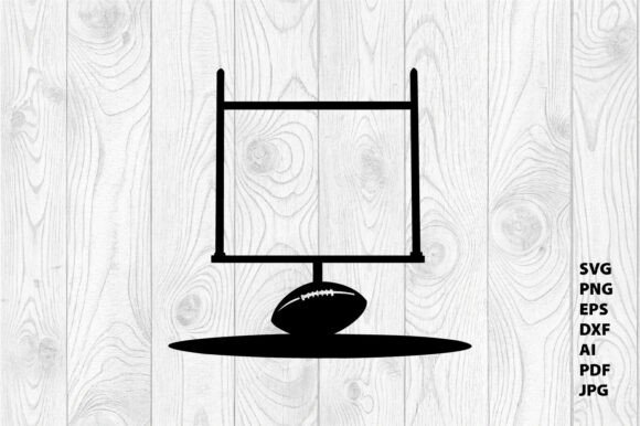 Football Field Goal Silhouette Vector for Crafts & Graphics