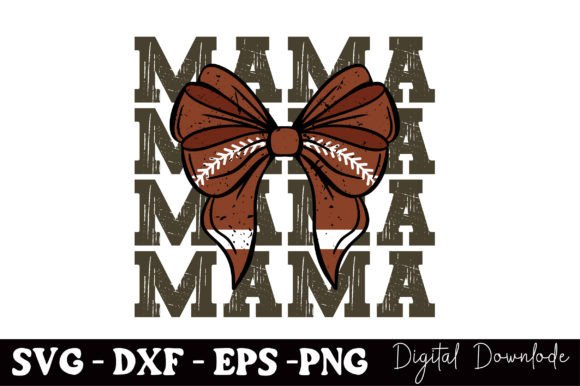 Football Mama SVG PNG: Coquette Bow Graphics for Crafts