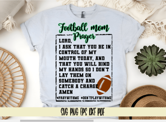 Football Mom Prayer Graphics for Crafts & Branding Projects