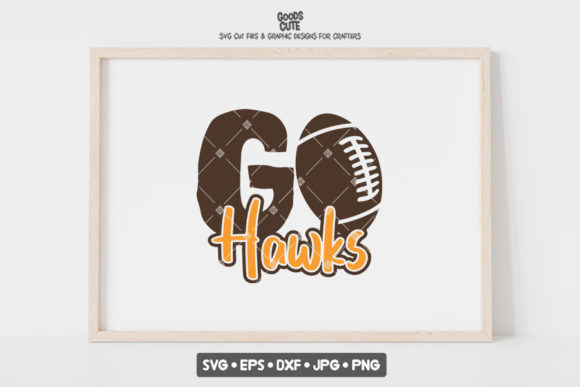 Go Hawks Football: A Bold Graphic Design Asset for Crafts & Creative Projects