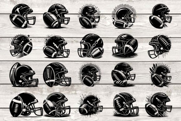 h1American Football Helmet SVG Bundle for Crafts & Graphics Projects/h1