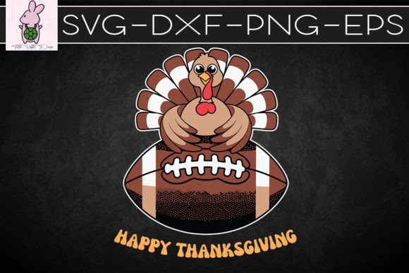 Happy Football Turkey Thanksgiving SVG for Crafts & Graphics