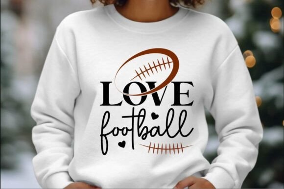 Love Football SVG Design: A Craft-Friendly Graphic for T-Shirt & Merchandise Projects