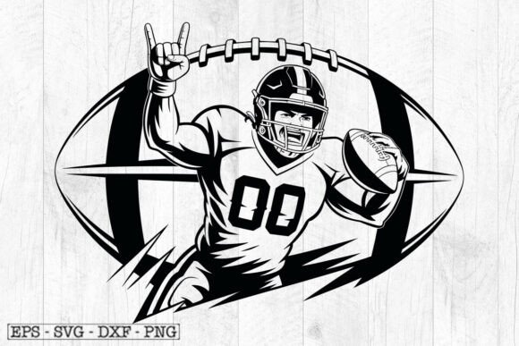 Personalized Football Player SVG for Crafts & Graphics Projects