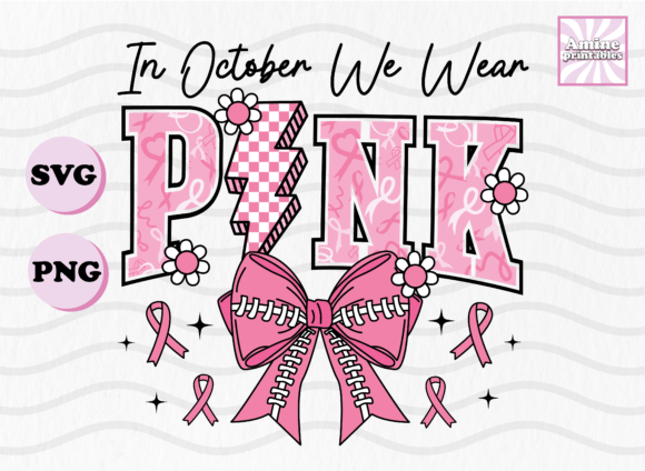 Pink Breast Cancer Football Coquette SVG – A Fresh Graphic for Crafts & Content