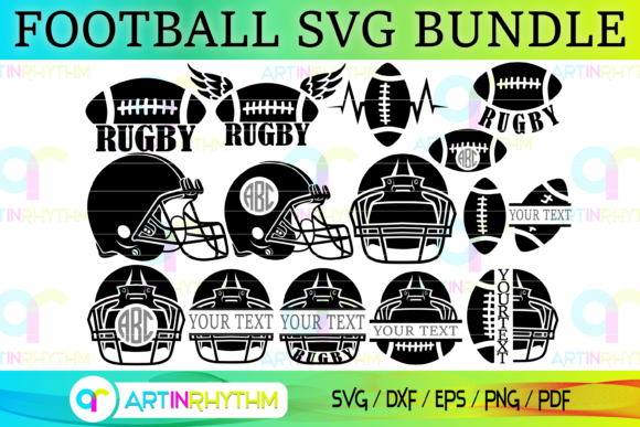 Rugby and Football SVG Bundle: Graphics for Crafts