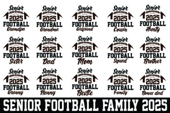 Senior Football Family 2025 SVG Bundle: Graphics for Heartfelt Local Branding