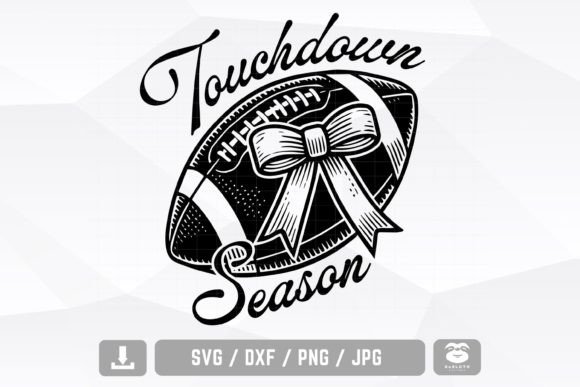 Touchdown Season & Football Bow Graphics for Crafts